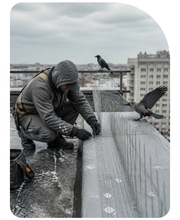 Защита от ворон под ключ в Дальнегорске по цене от 5152 р. | Сенат-Дль
